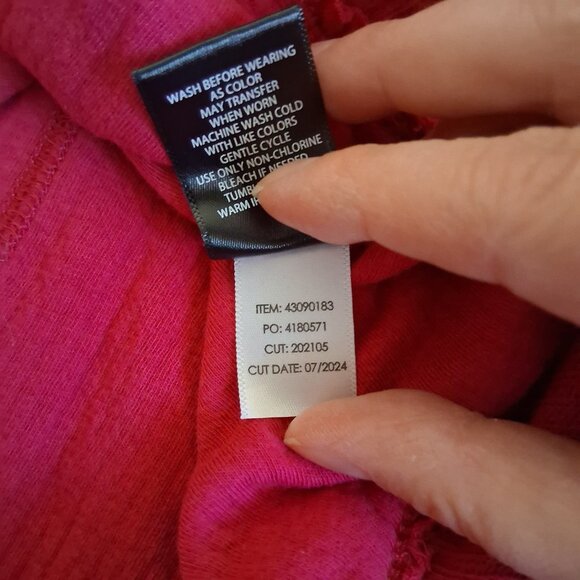 Torrid Women's Size 3X Pink Textured Cotton Crew Neck Oversized Sweatshirt - Picture 10 of 14